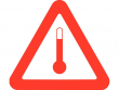 24: Gefahrgutschild - Kennzeichen für erwärmte Stoffe
