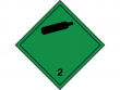 3: Gefahrgutschild Klasse 2.2 - Nicht entzündbare, nicht giftige, komprimierte Gase