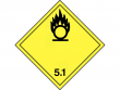 11: Gefahrgutschild Klasse 5.1 - Entzünden (oxidierend) wirkende Stoffe