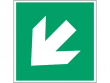4: Richtungspfeil diagonal (Rettungsschild / Erste-Hilfe-Schild gemäß ISO 7010, ASR A1.3)