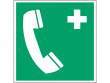 6: Notruftelefon (Rettungsschild / Erste-Hilfe-Schild gemäß ISO 7010, ASR A1.3)