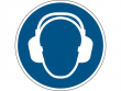 3: Gebotsschild - Gehörschutz benutzen (gemäß DIN EN ISO 7010, ASR A1.3)