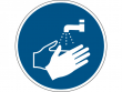 11: Gebotsschild - Hände waschen (gemäß DIN EN ISO 7010, ASR A1.3)