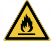 21: Warnschild - Warnung vor feuergefährlichen Stoffen (gemäß DIN EN ISO 7010, ASR A1.3)